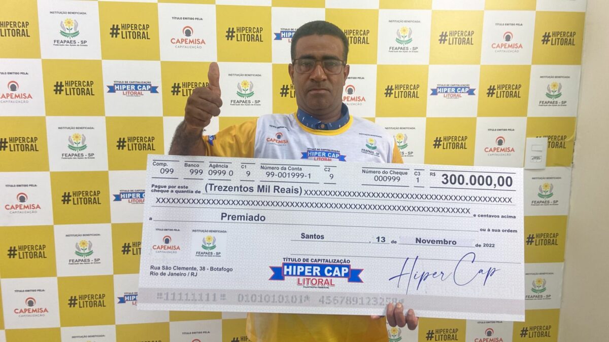 Eletricista de Itanhaém ganha sozinho 300 mil reais e vai investir o dinheiro