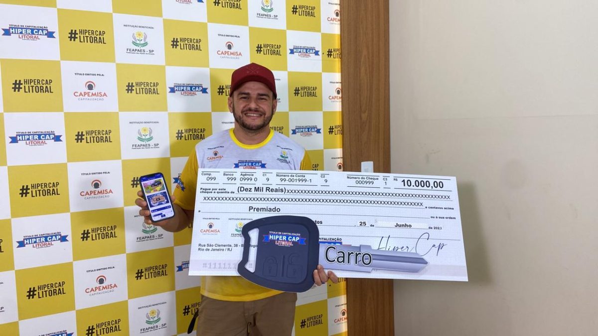 Comerciante do Guarujá ganha sozinho um Chevrolet Tracker no quarto sorteio