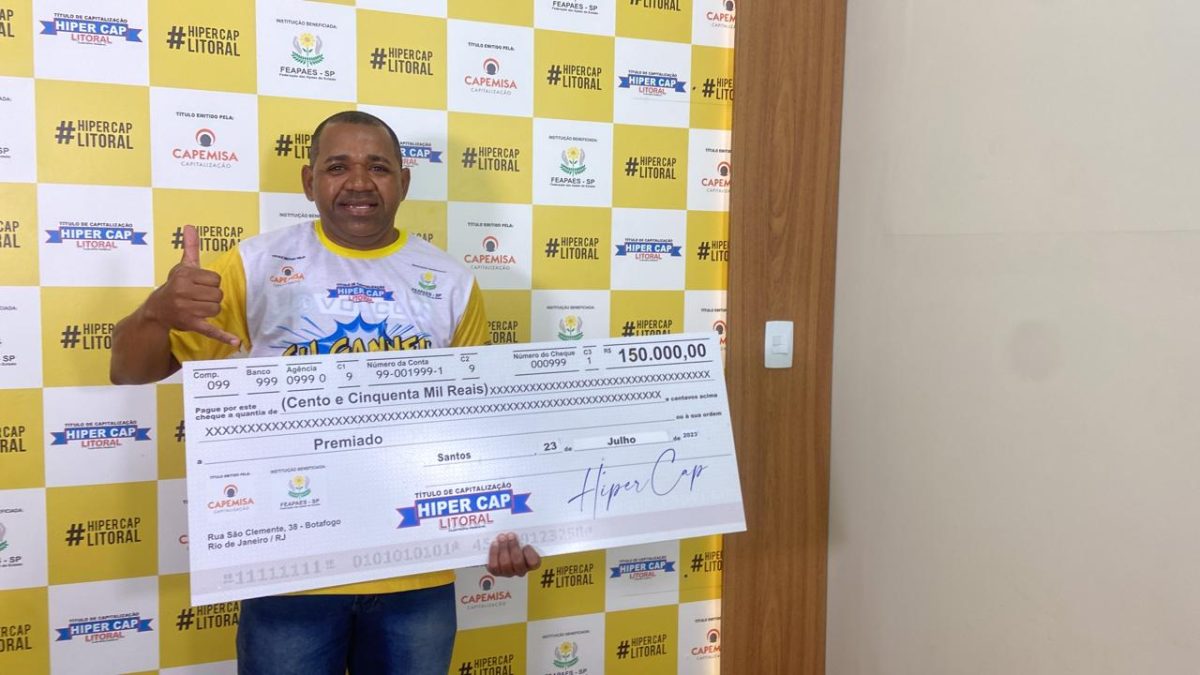 Motorista do Guarujá ganha sozinho 150 mil reais no quarto sorteio e vai investir na casa própria