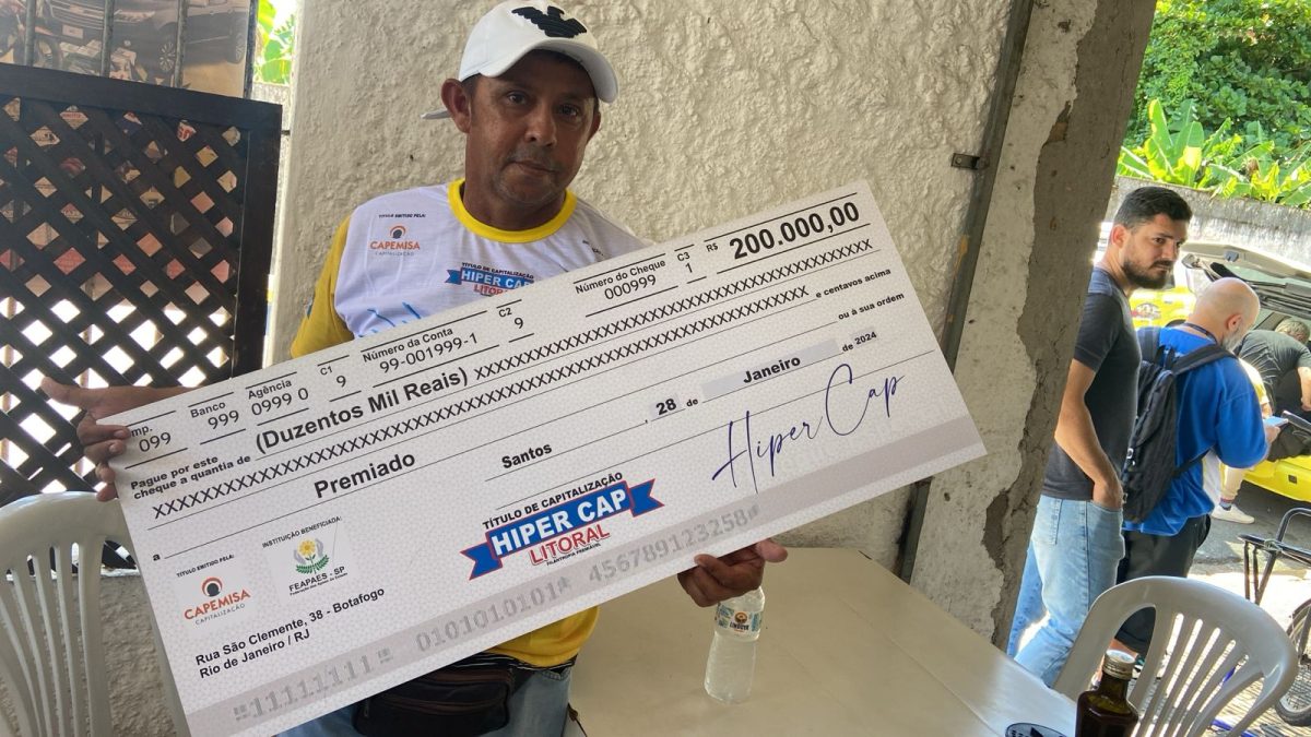 Vendedor ambulante de Registro é o ganhador do quarto sorteio valendo 200 mil reais